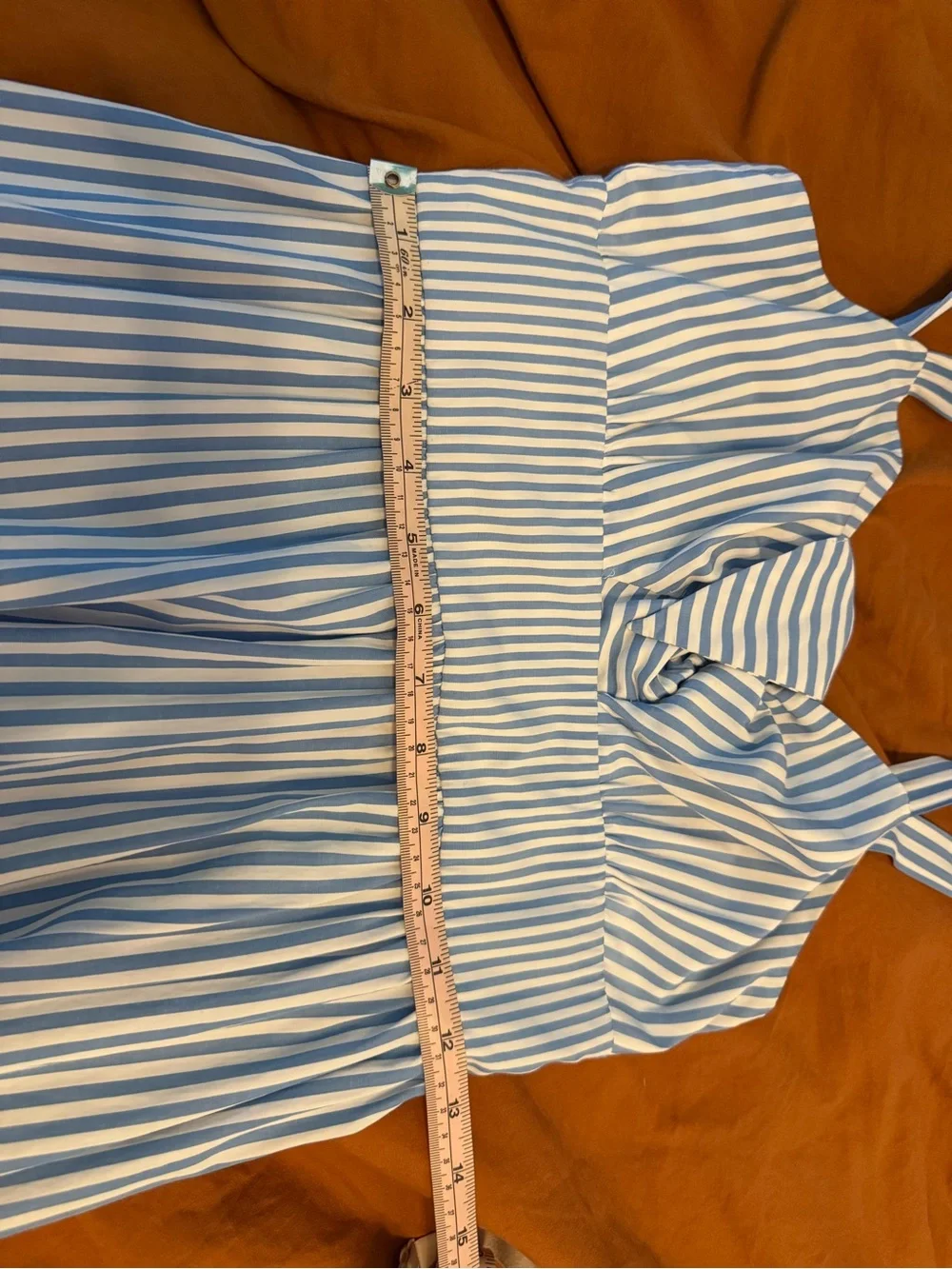 Flying Tomato Blue and White Striped Maxi Dress Sz small
